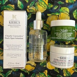 Brand New Kiehl's Bundle of Dark Spot Serum Ultra Facial Cream Hydration Mask